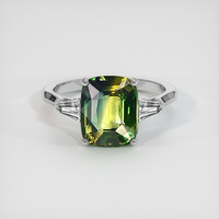 5.26 Ct. Sapphire Ring, 18K White Gold 1