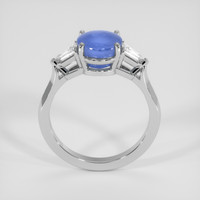3.76 Ct. Blue Sapphire Ring, 18K White Gold 3