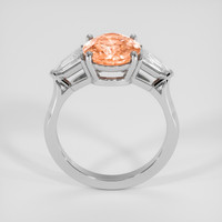 3.00 Ct. Padparadscha Sapphire Ring, 18K White Gold 3
