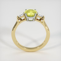 1.97 Ct. Greenish Yellow Sapphire Ring, 18K White & Yellow 3