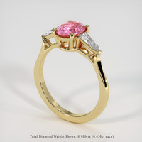 1.74 Ct. Padparadscha Sapphire Ring, 10K Yellow Gold 2
