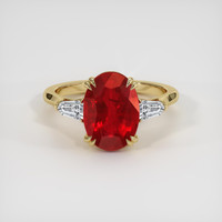 4.01 Ct. Ruby Ring, 14K Yellow Gold 1