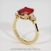 4.01 Ct. Ruby Ring, 14K Yellow Gold 2