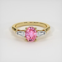 1.74 Ct. Padparadscha Sapphire Ring, 18K Yellow Gold 1