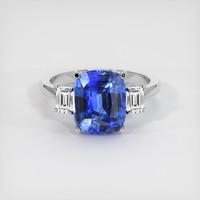 4.99 Ct. Blue Sapphire Ring, Platinum 950 1