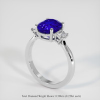 4.18 Ct. Blue Sapphire Ring, Platinum 950 2