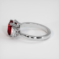 3.06 Ct. Ruby Ring, Platinum 950 4