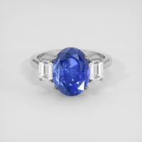 7.71 Ct. Blue Sapphire Ring, Platinum 950 1