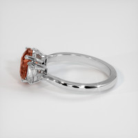 2.01 Ct. Padparadscha Sapphire Ring, Platinum 950 4