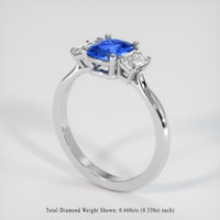 1.05 Ct. Sapphire Ring, Platinum 950 2
