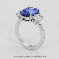 5.01 Ct. Blue Sapphire Ring, Platinum 950 2