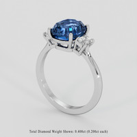 3.99 Ct. Blue Sapphire Ring, Platinum 950 2