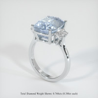 9.06 Ct. Bi Color Sapphire Ring, Platinum 950 2