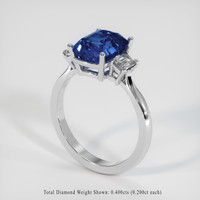 3.73 Ct. Sapphire Ring, Platinum 950 2