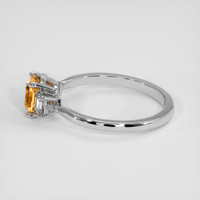 1.55 Ct. Peach Sapphire Ring, Platinum 950 4