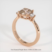 3.43 Ct. Padparadscha Sapphire Ring, 18K Rose Gold 2