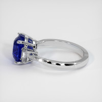 4.03 Ct. Blue Sapphire Ring, 10K White Gold 4