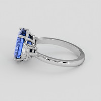 5.59 Ct. Blue Sapphire Ring, 10K White Gold 4