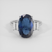7.25 Ct. Blue Sapphire Ring, 10K White Gold 1