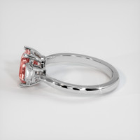 1.66 Ct. Padparadscha Sapphire Ring, 14K White Gold 4