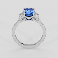 3.58 Ct. Blue Sapphire Ring, 14K White Gold 3