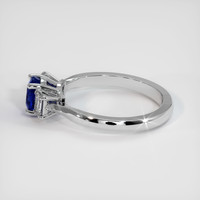 1.00 Ct. Blue Sapphire Ring, 14K White Gold 4