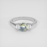 0.82 Ct. Bi Color Sapphire Ring, 14K White Gold 1