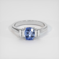 1.61 Ct. Blue Sapphire Ring, 14K White Gold 1