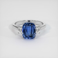 3.73 Ct. Sapphire Ring, 14K White Gold 1