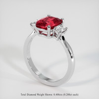 2.31 Ct. Gemstone Ring, 18K White Gold 2