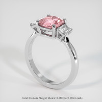 2.07 Ct. Sapphire Ring, 18K White Gold 2