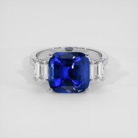 4.96 Ct. Blue Sapphire Ring, 18K White Gold 1
