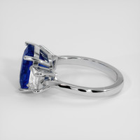 4.96 Ct. Blue Sapphire Ring, 18K White Gold 4
