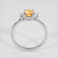 1.55 Ct. Peach Sapphire Ring, 18K White Gold 3