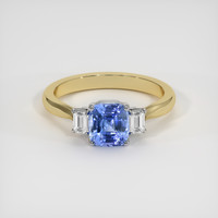 2.15 Ct. Blue Sapphire Ring, 14K White & Yellow 1