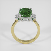 6.08 Ct. Green Sapphire Ring, 14K White & Yellow 3