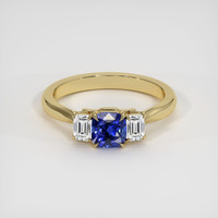 1.09 Ct. Blue Sapphire Ring, 14K Yellow Gold 1