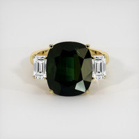 7.51 Ct. Green Sapphire Ring, 14K Yellow Gold 1