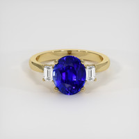 4.18 Ct. Sapphire Ring, 18K Yellow Gold 1