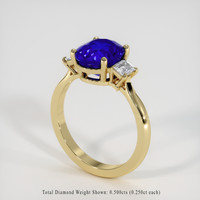 4.18 Ct. Sapphire Ring, 18K Yellow Gold 2