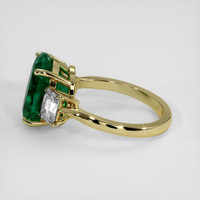 6.40 Ct. Emerald Ring, 18K Yellow Gold 4