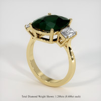 7.51 Ct. Green Sapphire Ring, 18K Yellow Gold 2