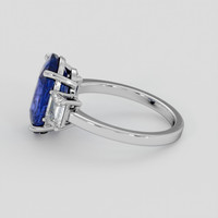 6.27 Ct. Blue Sapphire Ring, 10K White Gold 4