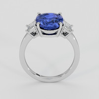 6.27 Ct. Blue Sapphire Ring, 14K White Gold 3