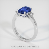 3.20 Ct. Sapphire Ring, 18K White Gold 2