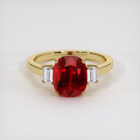 4.02 Ct. Ruby Ring, 18K Yellow Gold 1