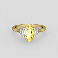 1.11 Ct. Yellow Sapphire Ring, 14K Yellow Gold 1
