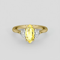 1.11 Ct. Yellow Sapphire Ring, 18K Yellow Gold 1