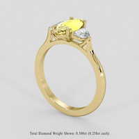 1.11 Ct. Yellow Sapphire Ring, 18K Yellow Gold 2