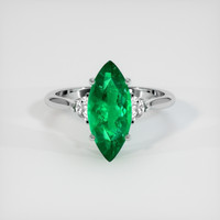 2.97 Ct. Emerald Ring, Platinum 950 1